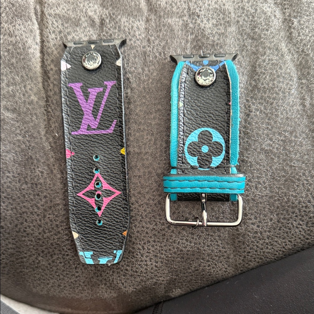 LV Black Monogram Spark*l Watchband